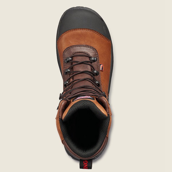 Red Wing Iş Botu Erkek - Crv™ - 8-Inch Waterproof Soft Toe - Kahverengi/Siyah - 29XDSPGEV